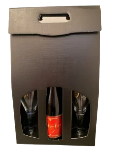 Coffret 2 * 75 cl + 1 verre gravé 25/33 cl ou 50 cl